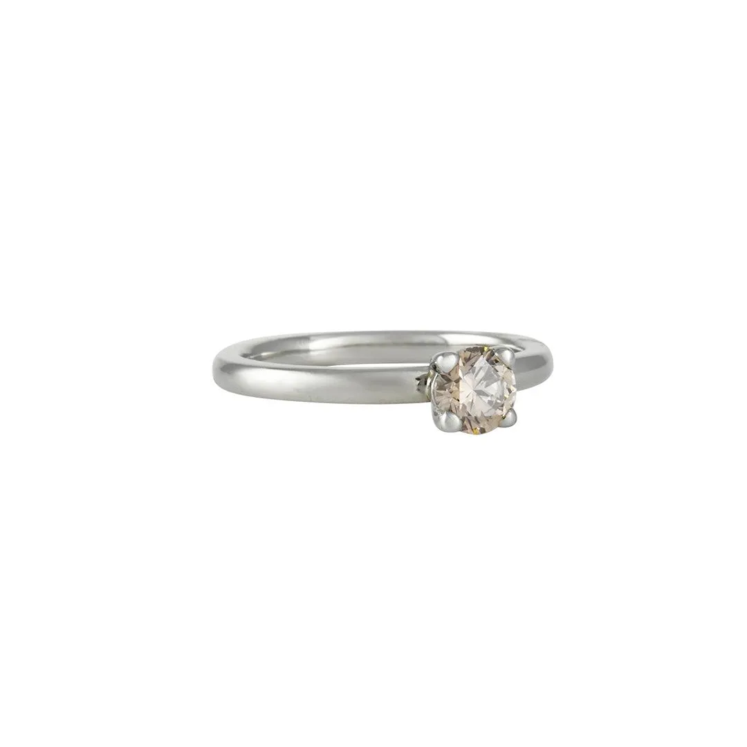 SALE - Champagne Diamond Four Prong Solitaire