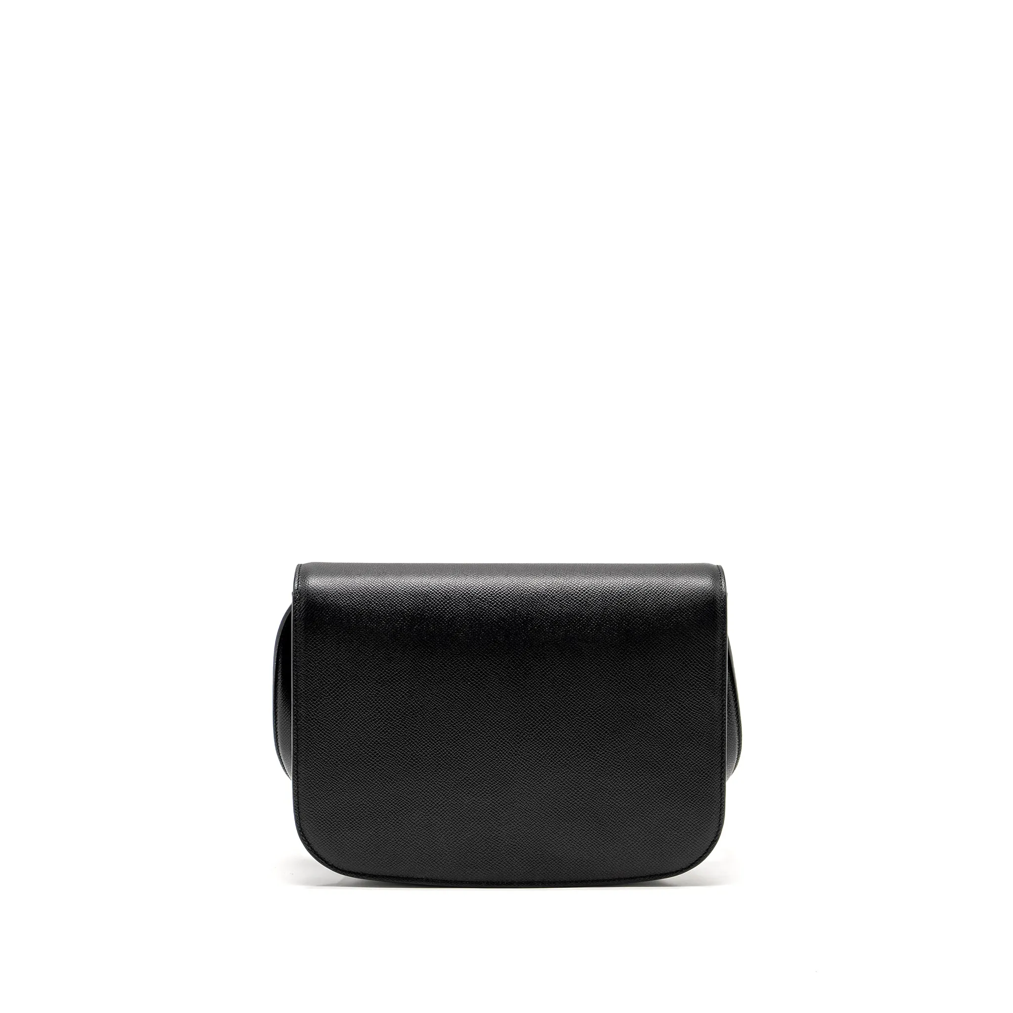 Salvatore Ferragamo Gancini Rounded Flap Bag Calfskin Black GHW