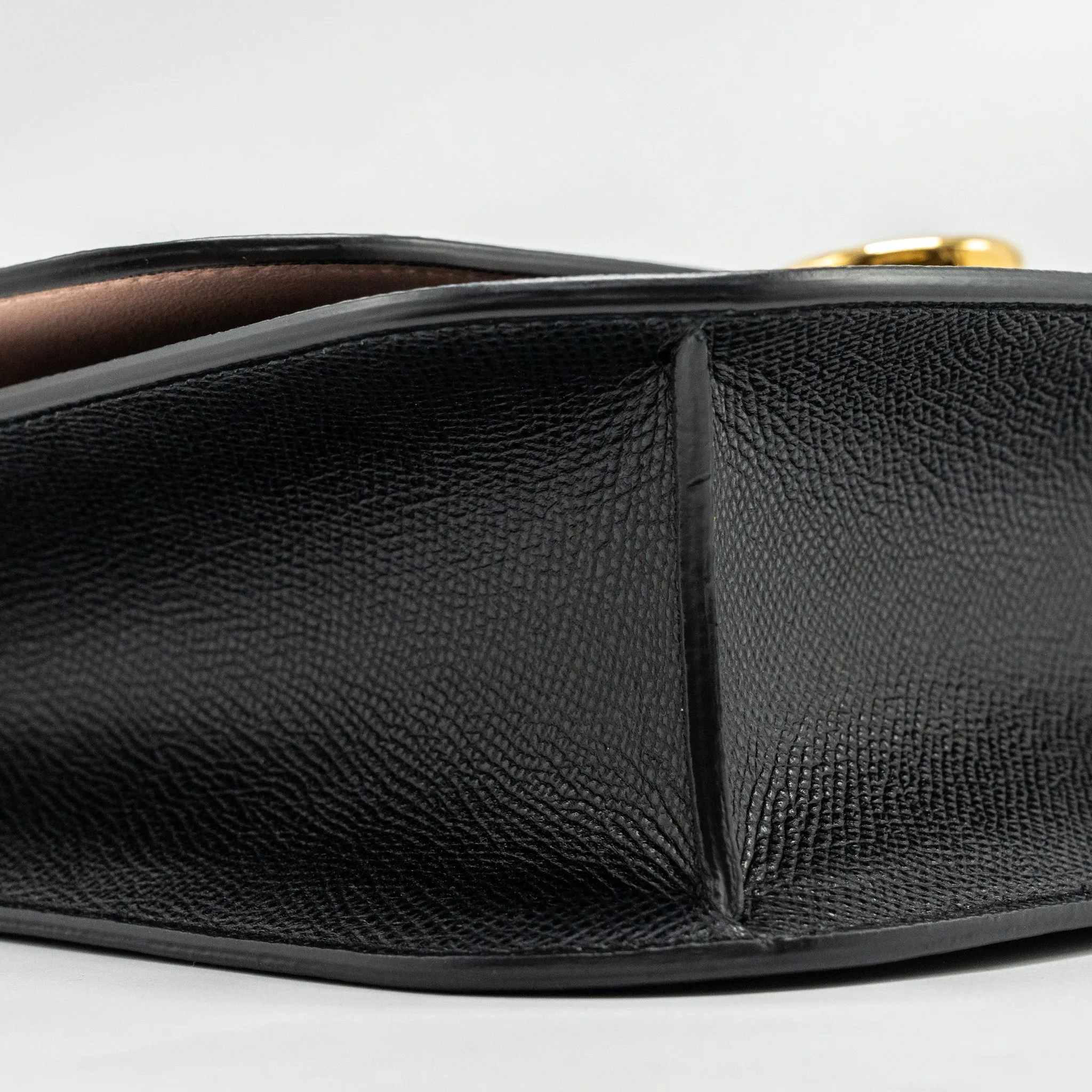 Salvatore Ferragamo Gancini Rounded Flap Bag Calfskin Black GHW