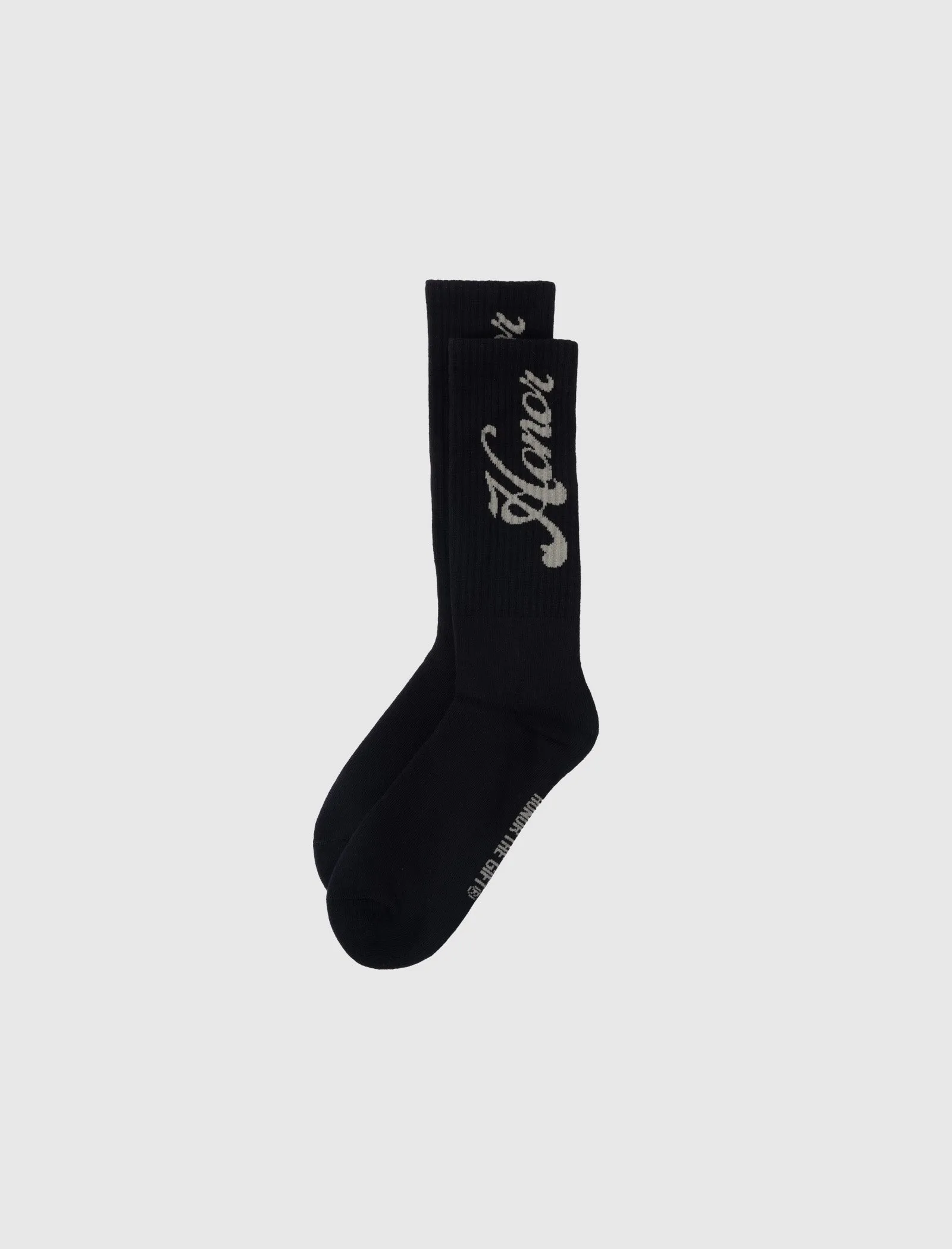 SCRIPT RIBBED SOCK