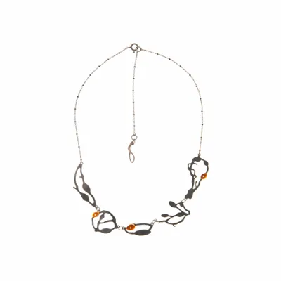 Seaweed Garland Necklace in Oxidized Silver