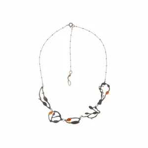 Seaweed Garland Necklace in Oxidized Silver