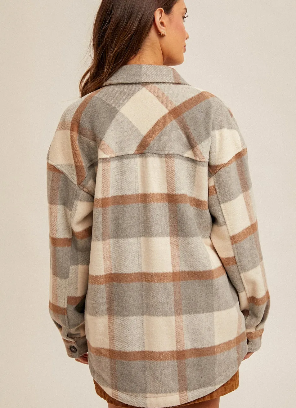 Shades of Neutrals Plaid Shacket