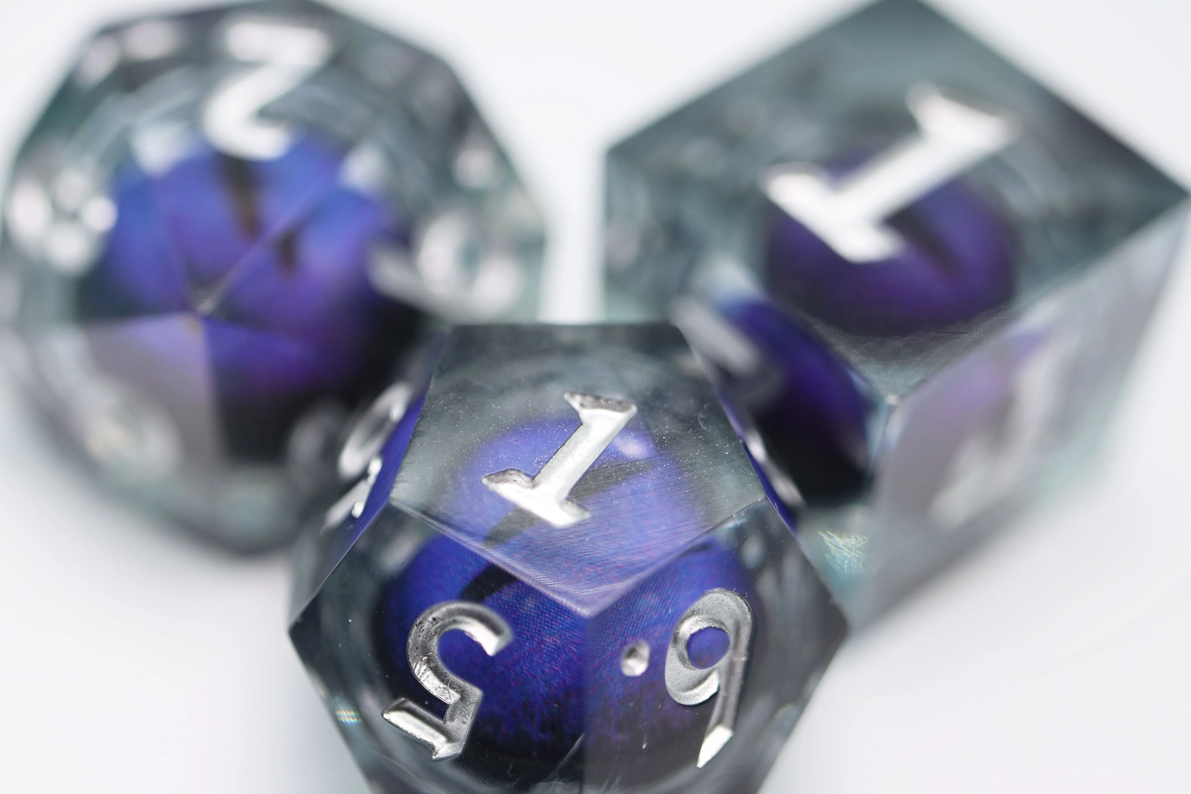 Sharp Edge Moving Eye RPG Dice Set - Purple Cyclops