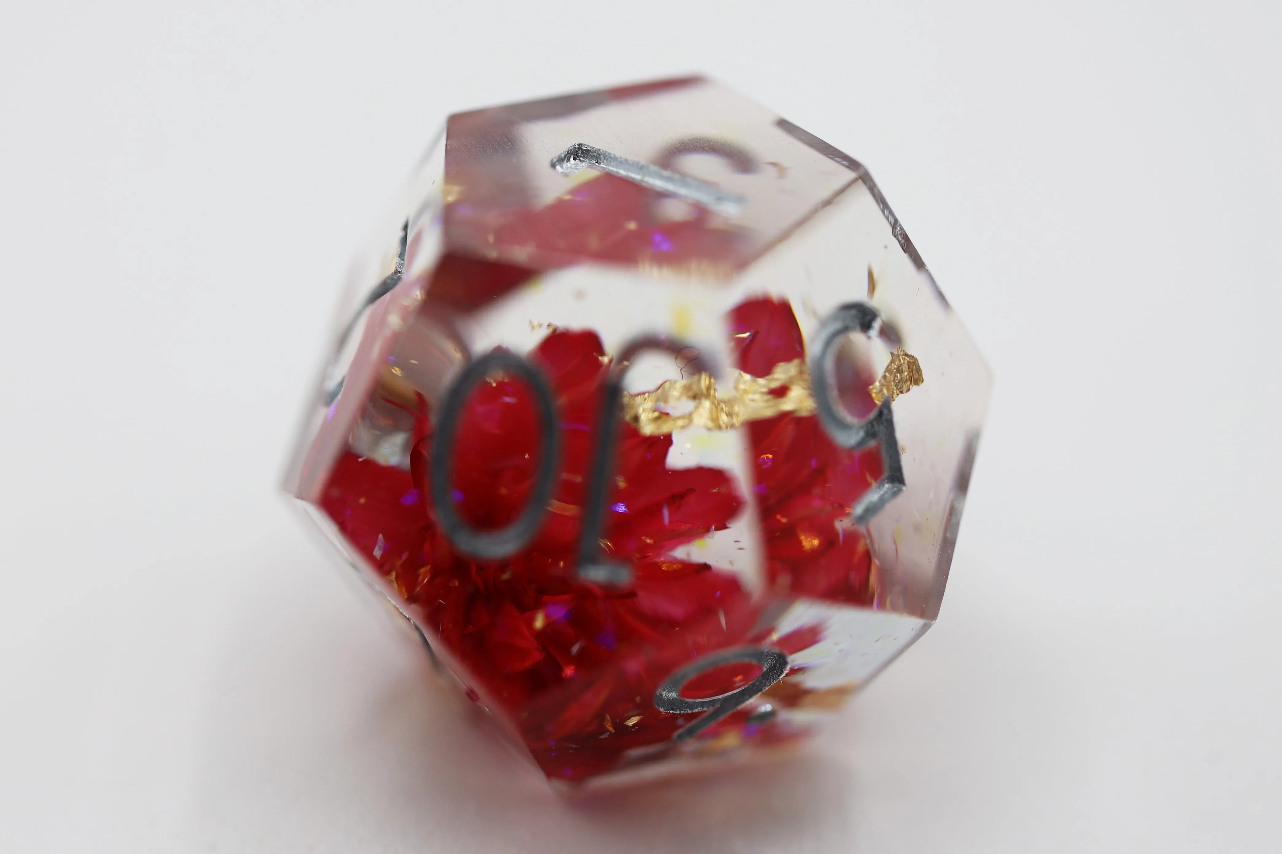 Sharp Edge Resin RPG Dice Set - Red Lotus