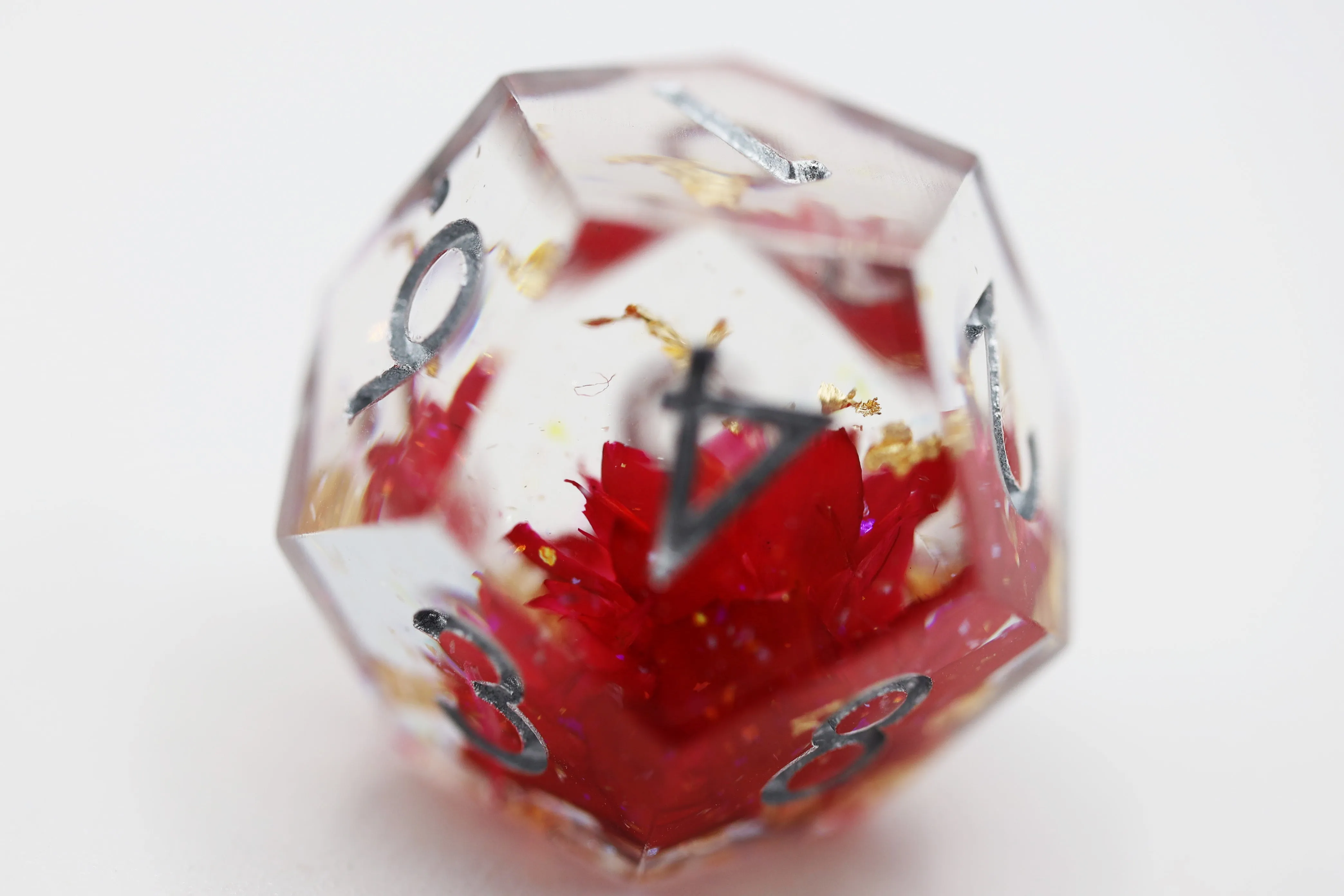 Sharp Edge Resin RPG Dice Set - Red Lotus