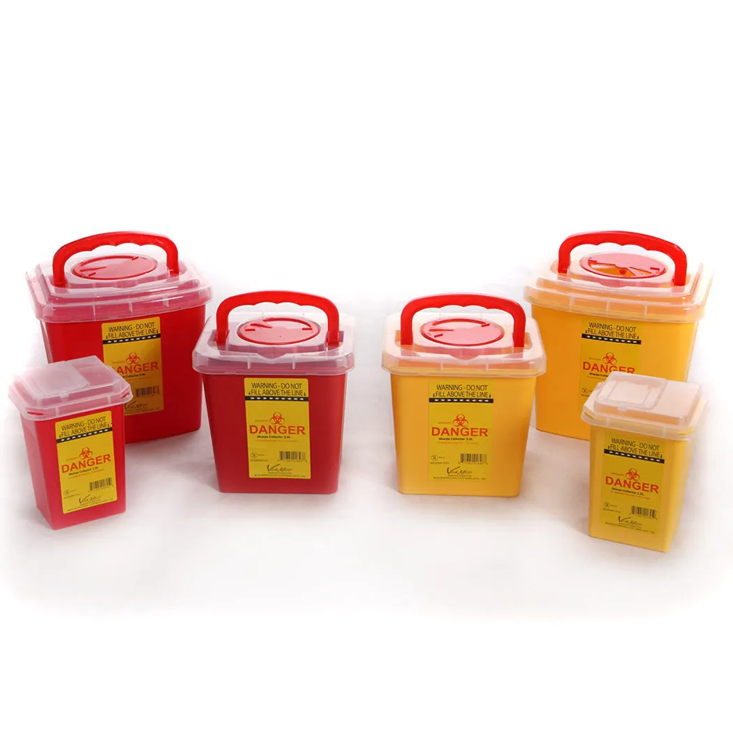Sharps Container 5.0 Litres, Red - Yellow Color