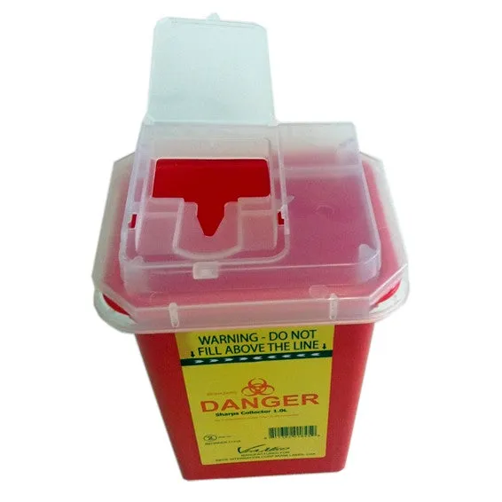Sharps Container 5.0 Litres, Red - Yellow Color