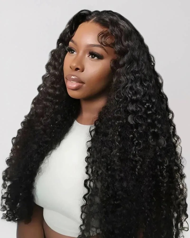 Silky Straight Natural Black 13x4/6x5 Pre-Cut Lace Front Human Hair Wig