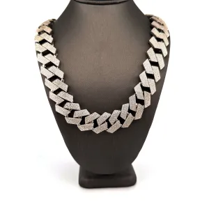Silver Sharp-edge Cuban Chain 18MM