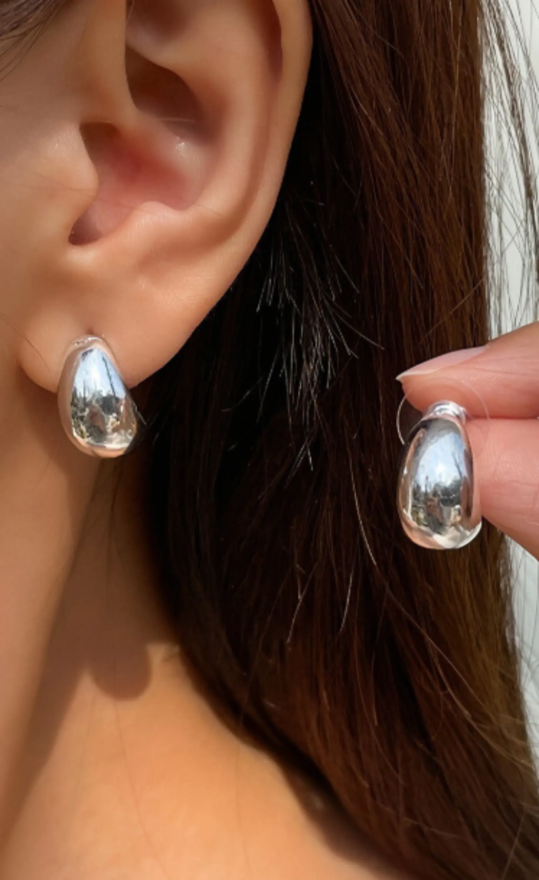 Silver Tear Drop Earrings