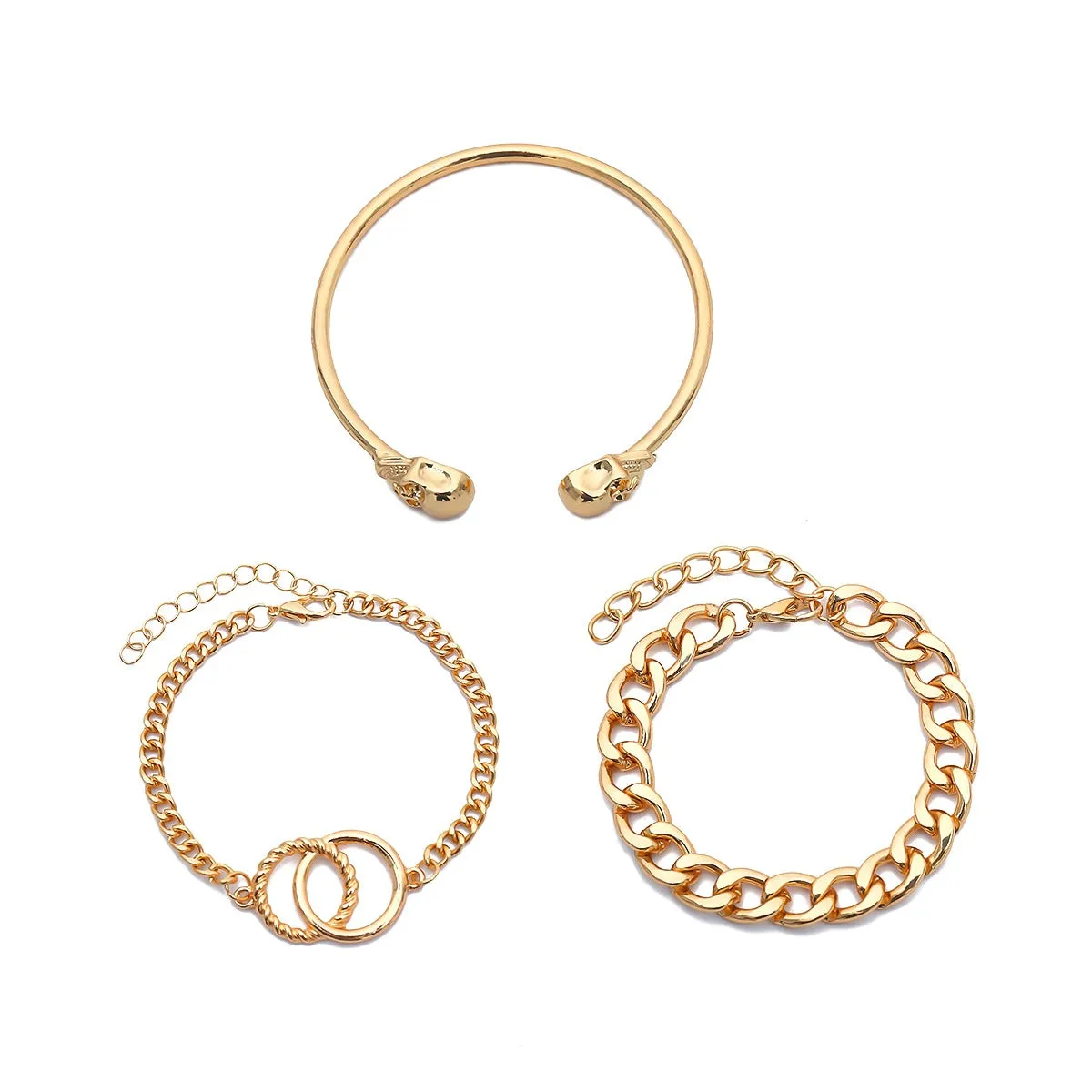 Simple creative skull punk metal chain wild bracelet ladies bracelet