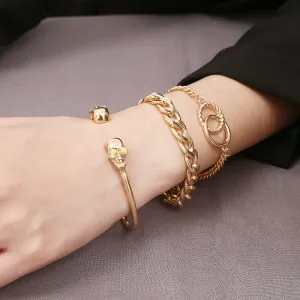 Simple creative skull punk metal chain wild bracelet ladies bracelet