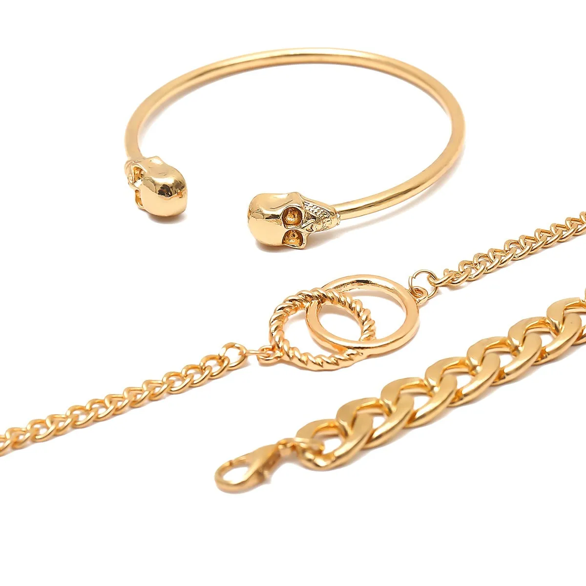 Simple creative skull punk metal chain wild bracelet ladies bracelet