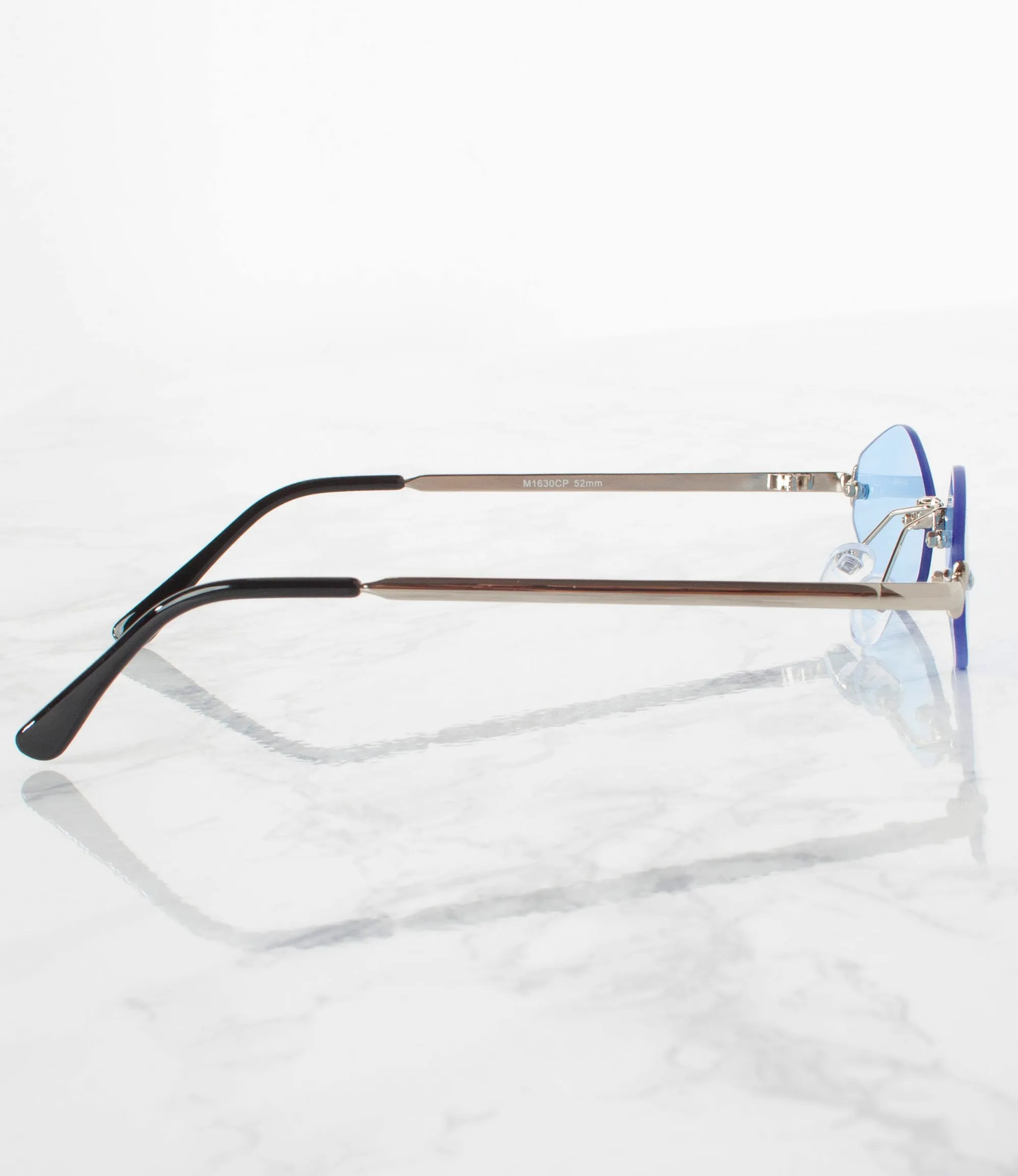 Single Color Sunglasses - M1630CP-BLUE - Pack of 6 - $3.50/piece