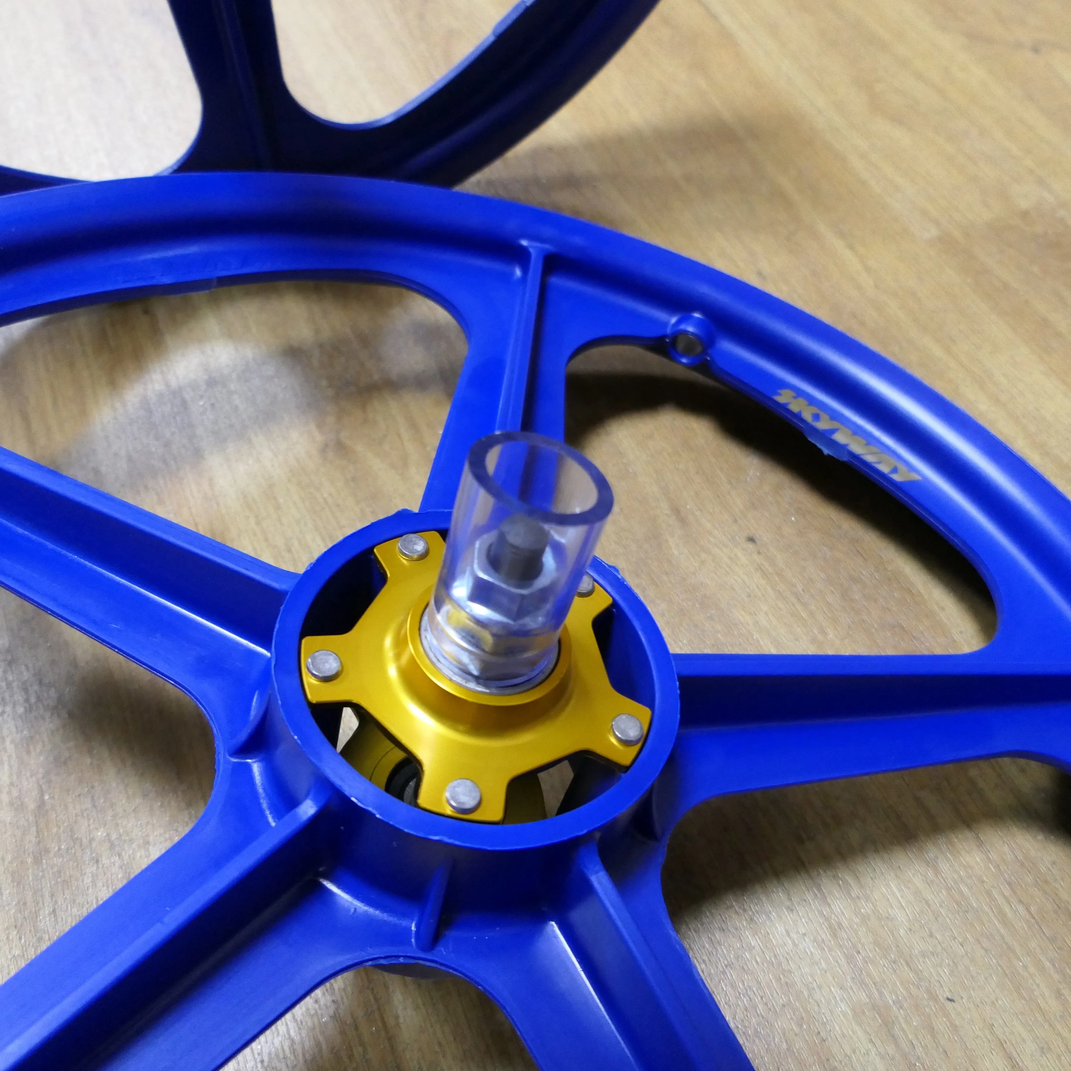 Skyway Tuff II Mag Gold Alloy Flange Wheels 20 Inch Pair Front and Rear