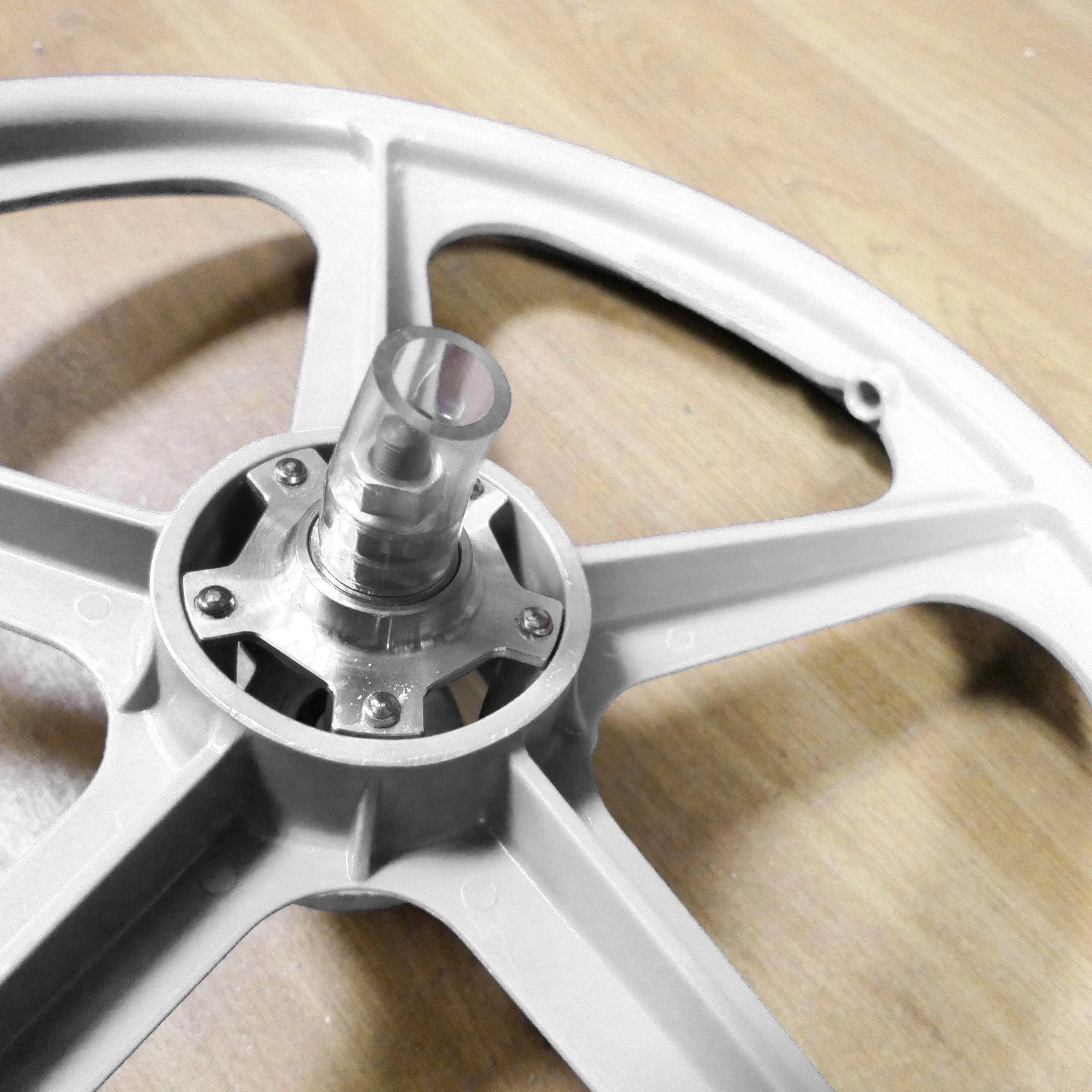 Skyway Tuff II Mag Silver Alloy Flange Wheels 20 Inch Pair Front and Rear