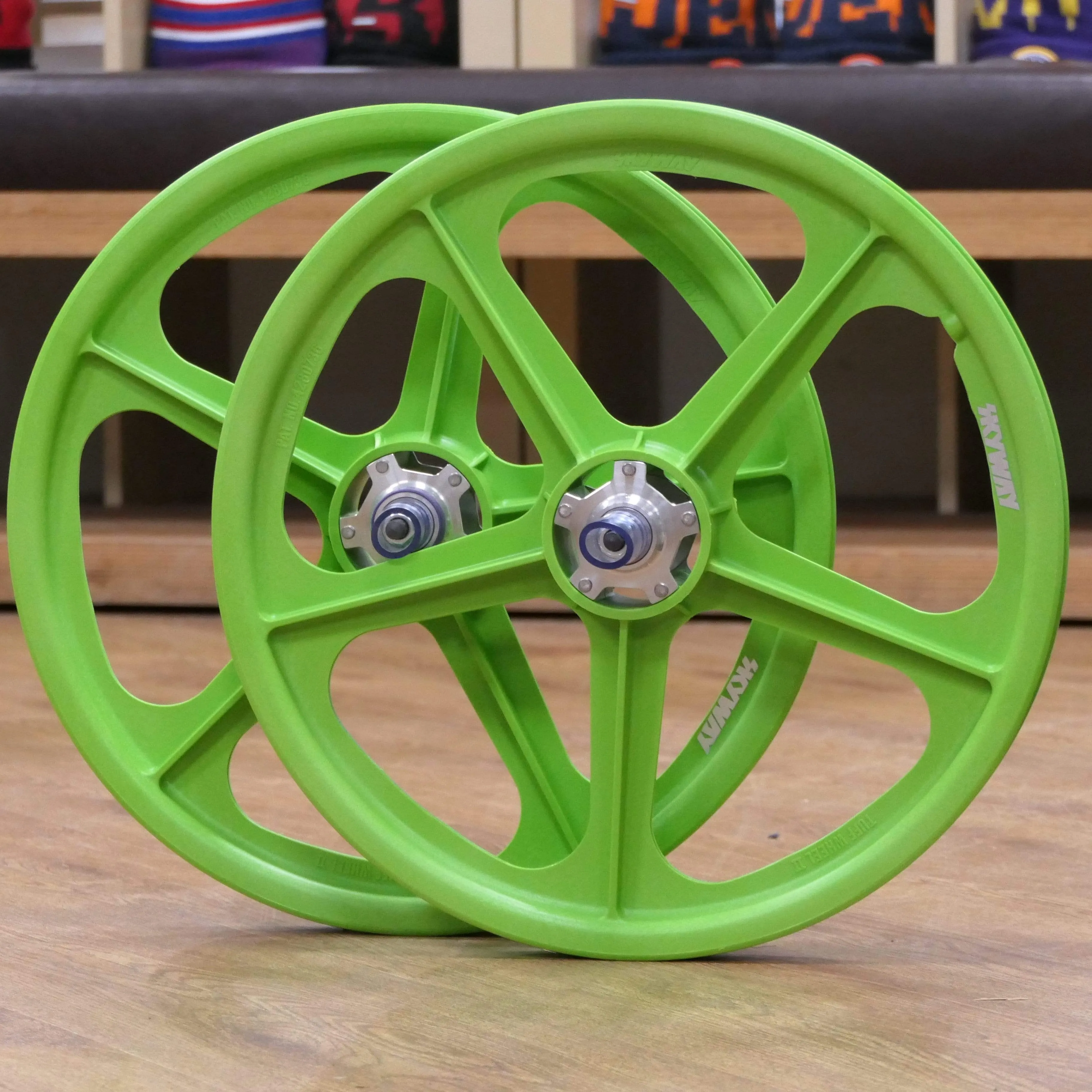Skyway Tuff II Mag Silver Alloy Flange Wheels 20 Inch Pair Front and Rear