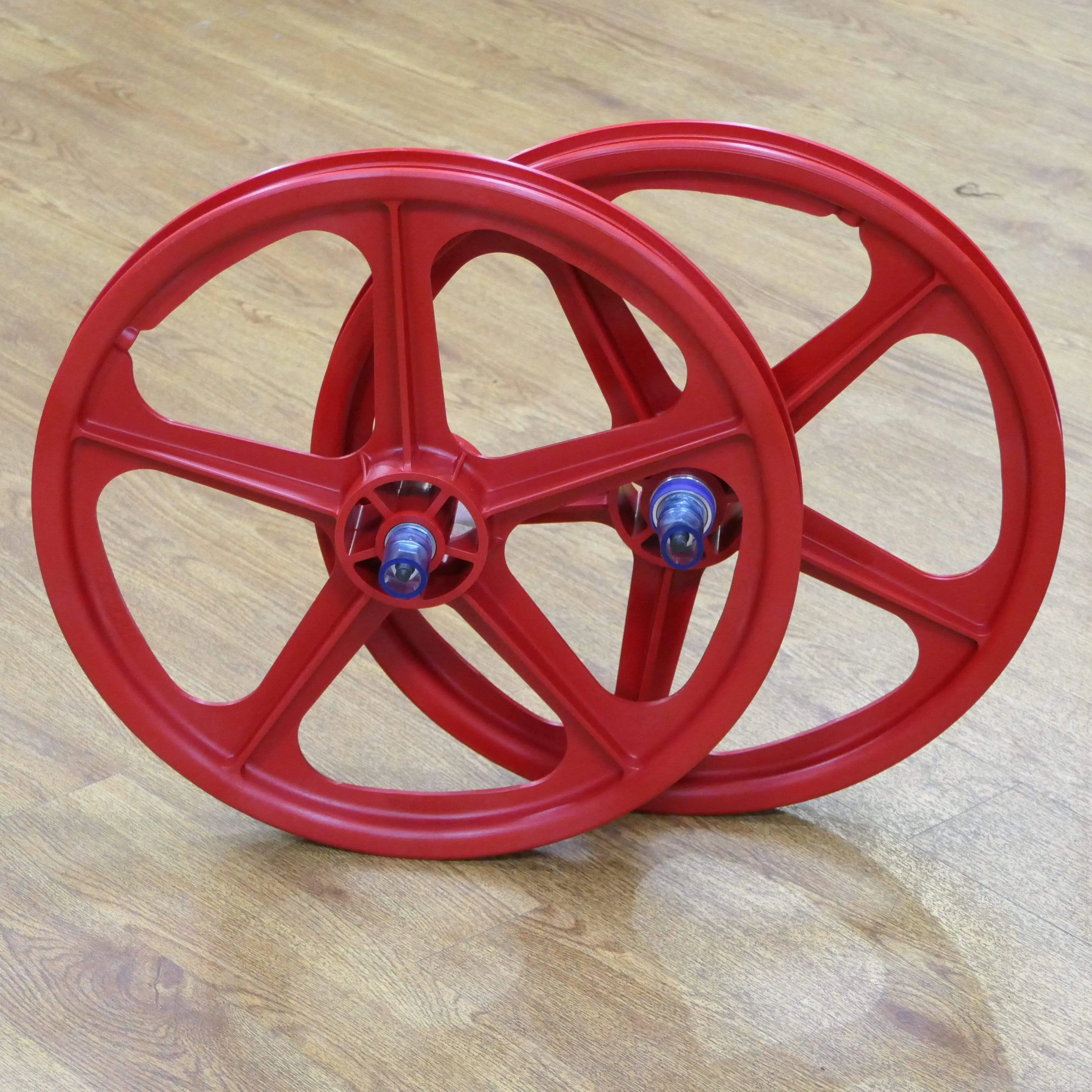 Skyway Tuff Wheels with fitted Tioga Comp III Skinwall Tyres and Freewheel Pair
