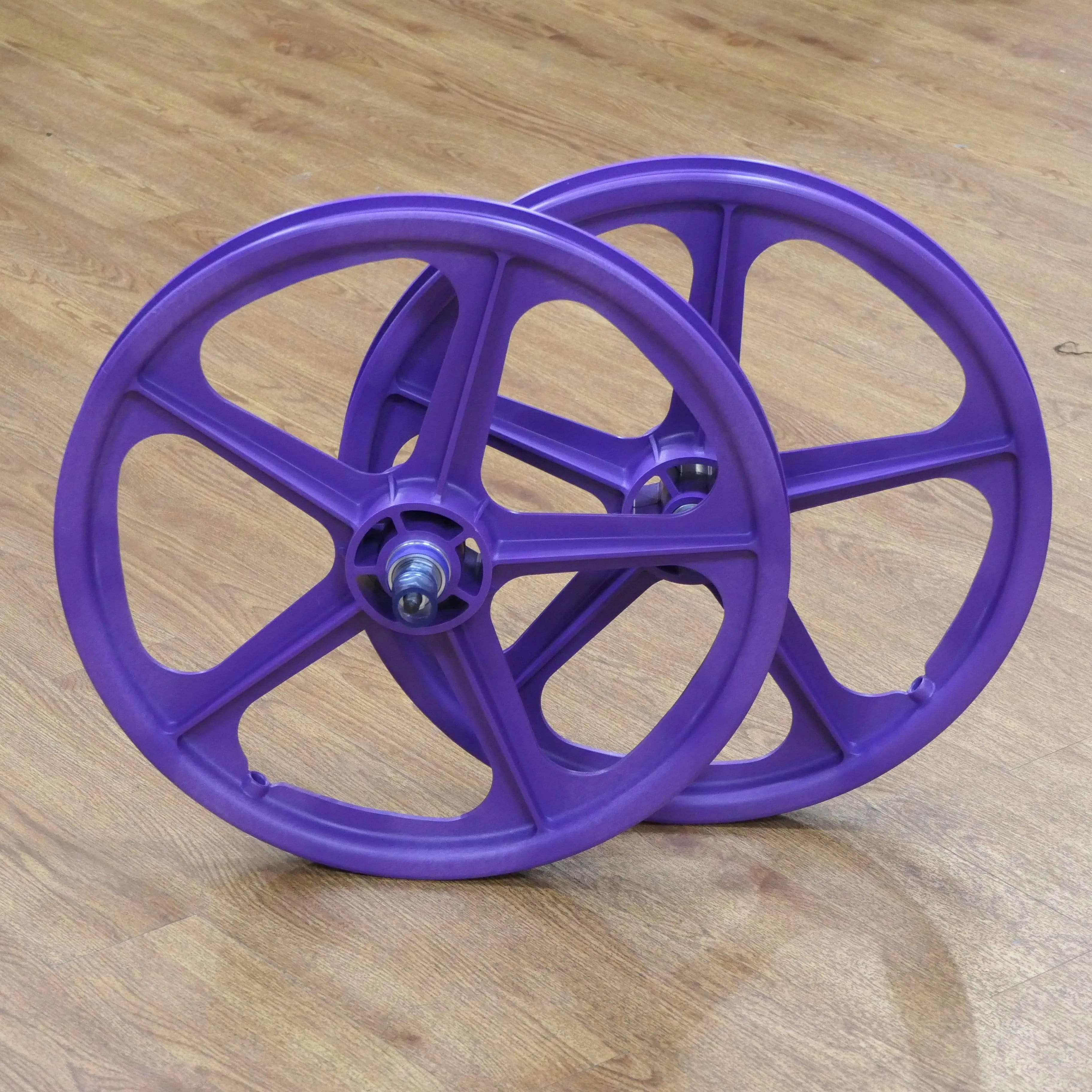 Skyway Tuff Wheels with fitted Tioga Comp III Skinwall Tyres and Freewheel Pair