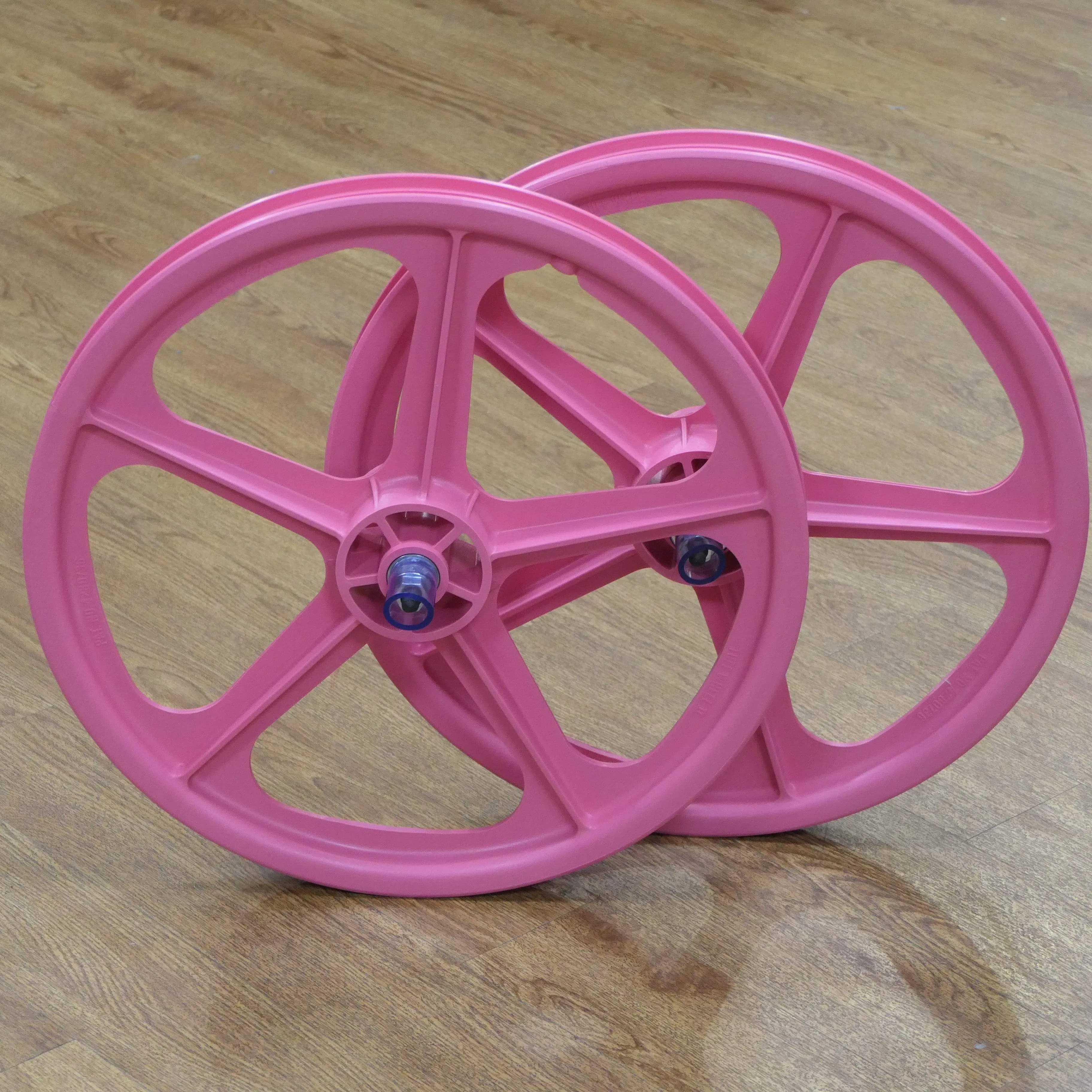 Skyway Tuff Wheels with fitted Tioga Comp III Skinwall Tyres and Freewheel Pair