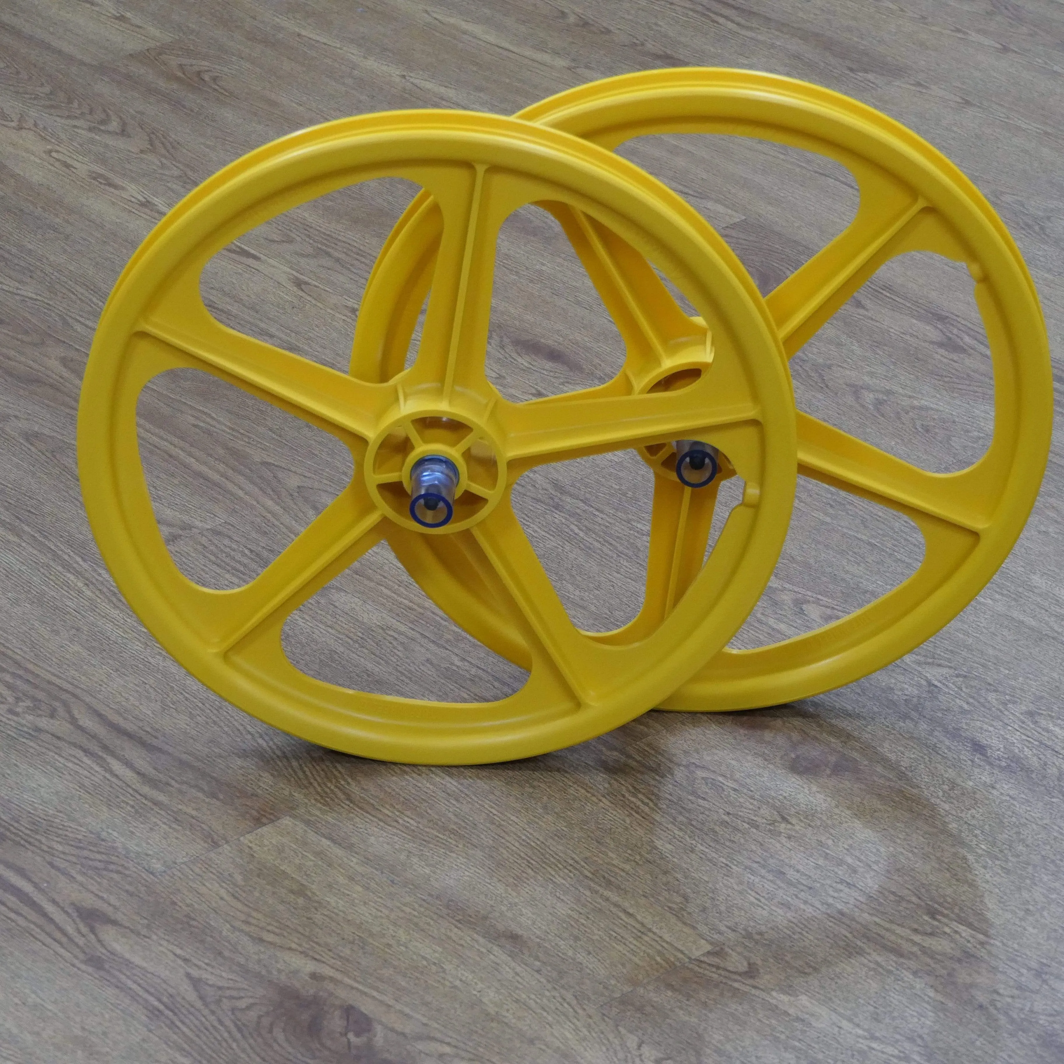Skyway Tuff Wheels with fitted Tioga Comp III Skinwall Tyres and Freewheel Pair