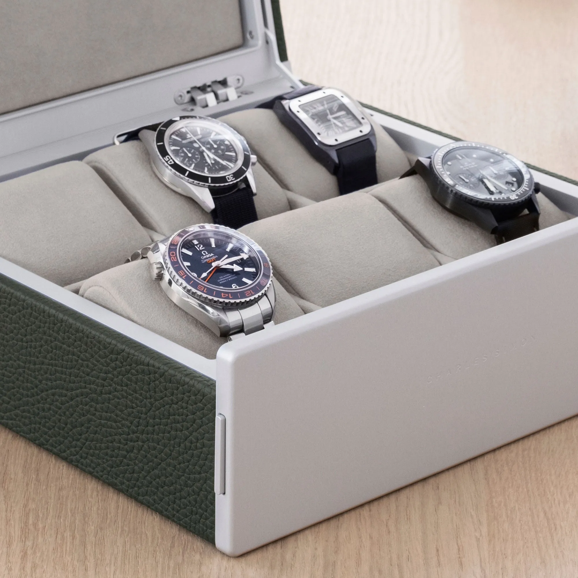 SPENCE 6 WATCH BOX - KHAKI / GREY