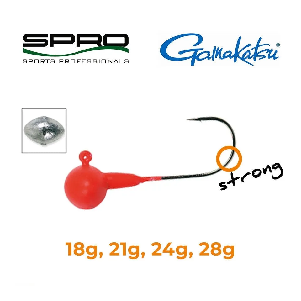 Spro Football Jighead Gripper - Jig 22 - Fluo Red