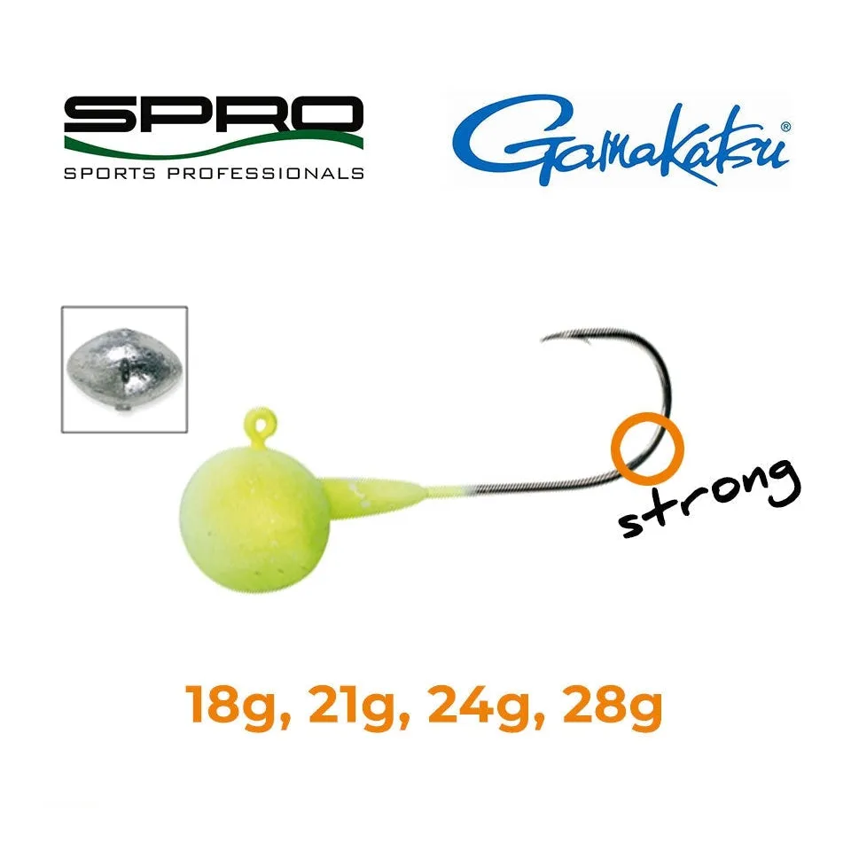Spro Football Jighead Gripper - Jig 22 - Yellow/White