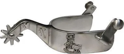 Stainless steel spur with 1.25" band and 2.75" shank