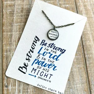 Strong Charm Necklace on Message Card