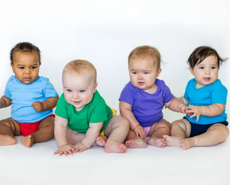 Super-Soft Organic Cotton Baby Rib Short Sleeve Lap Tee| Smurf