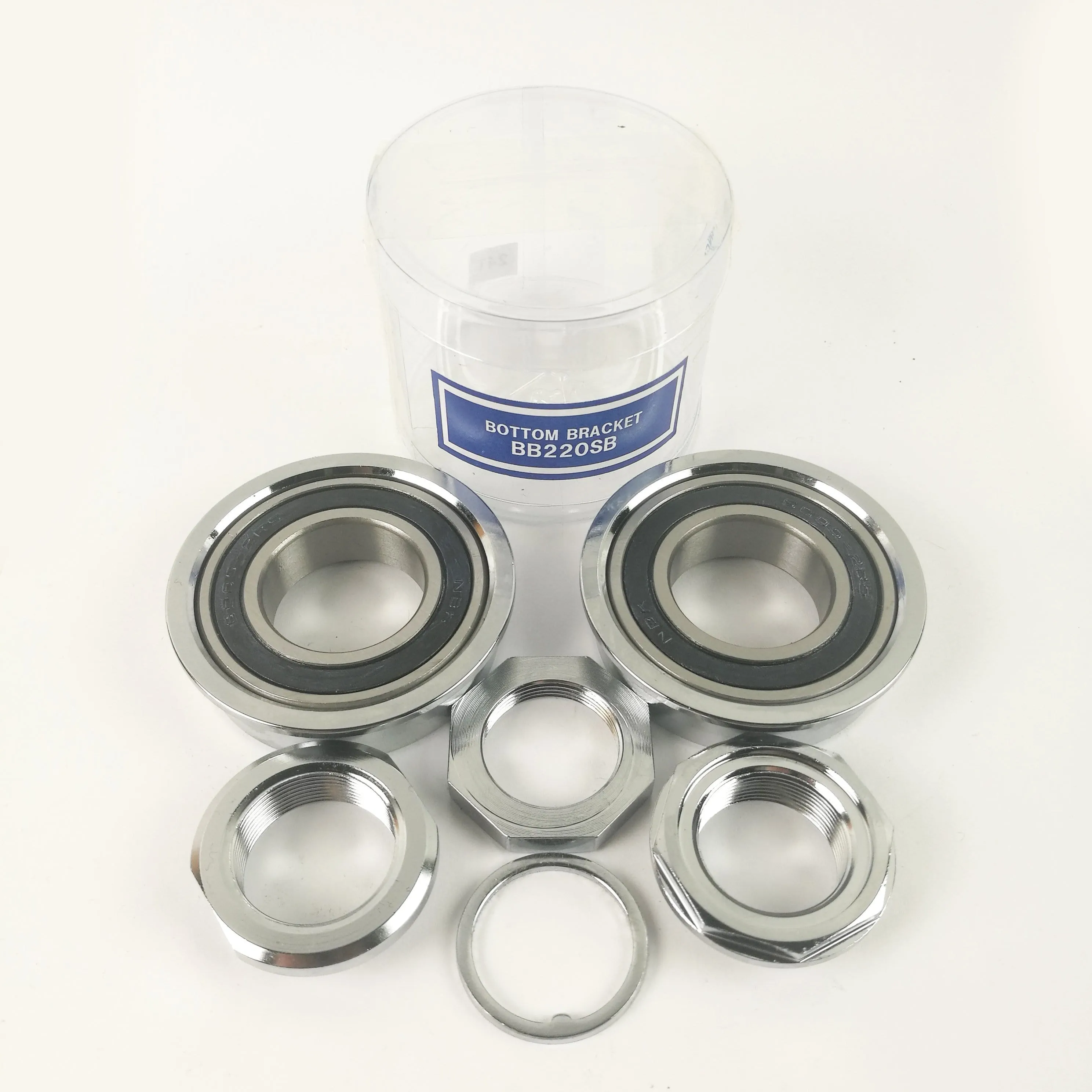 Tange Seiki BB220SB Sealed Bottom Bracket For One Piece Cranks Chrome