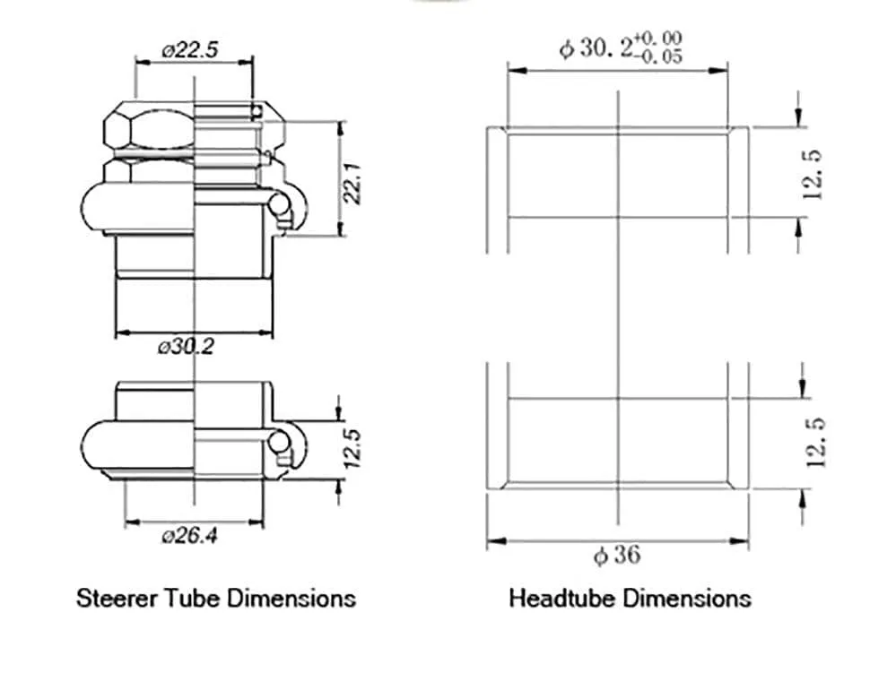 Tange Seiki Levin CDS Road 1 Inch Threaded Steel Headset