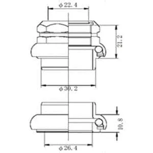 Tange Seiki Passage 32 Road 1 Inch Threaded Headset
