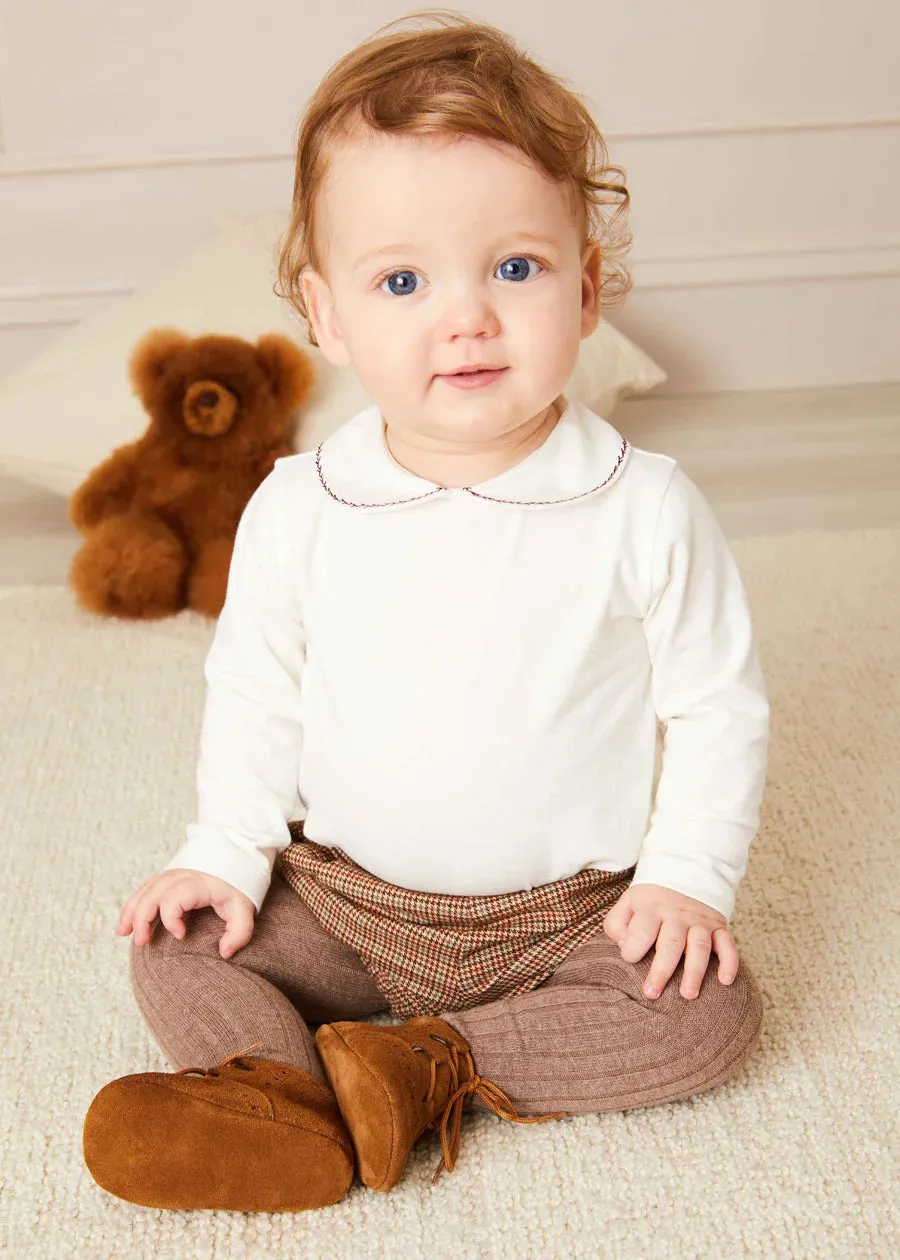 Taupe Ribbed Tights (3mths-8yrs)