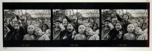 Three Frames of Children at Puppet Theatre