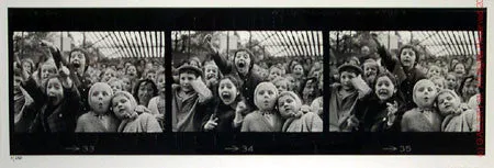 Three Frames of Children at Puppet Theatre