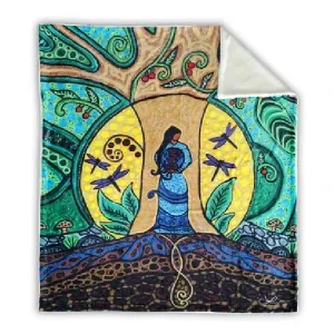 Throw Blanket Strong Earth Woman