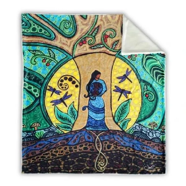 Throw Blanket Strong Earth Woman