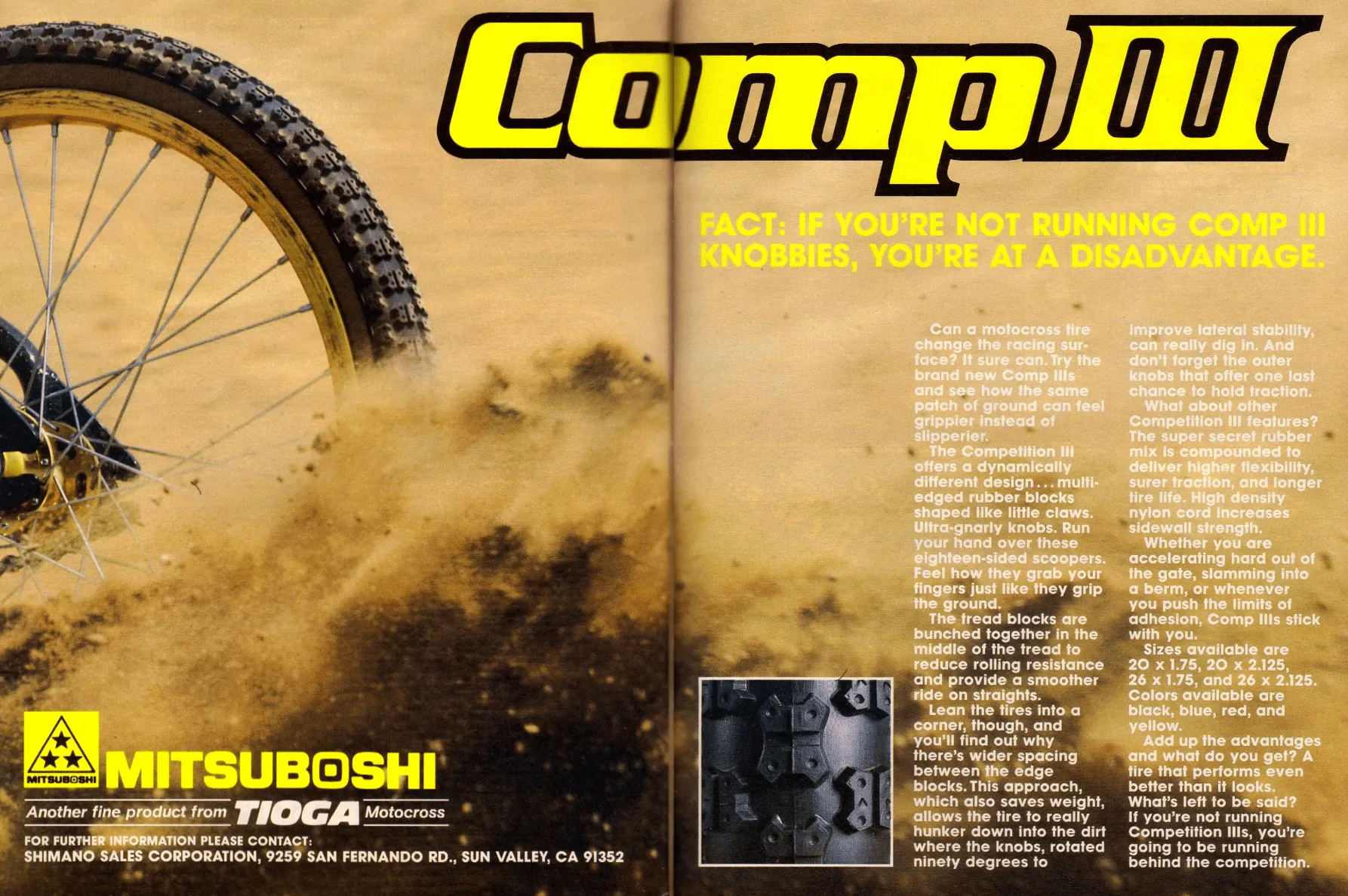Tioga Comp III Old School Skinwall Tyres 2.125/2.125 Pair