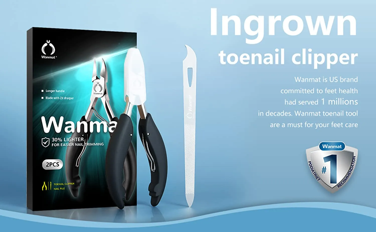 Toe Nail Clipper for Ingrown or Thick Toenails,Toenails Trimmer and Professional Podiatrist Toenail Nipper for Seniors with Surgical Stainless Steel Surper Sharp Blades Lighter Soft Handle