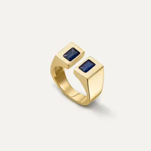 Toi & Moi Gold & Sapphires Ring