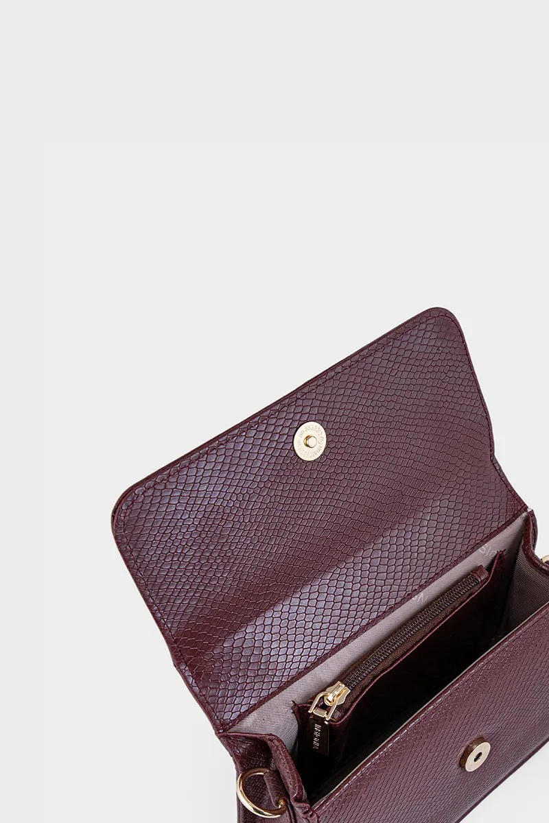 Top Handle Hand Bags B10545-Maroon