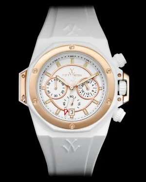 TOYSTRONG CHRONO WHITE AND ROSE GOLD