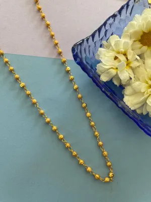 Traditional Single Line Layer Golden Necklace for Women