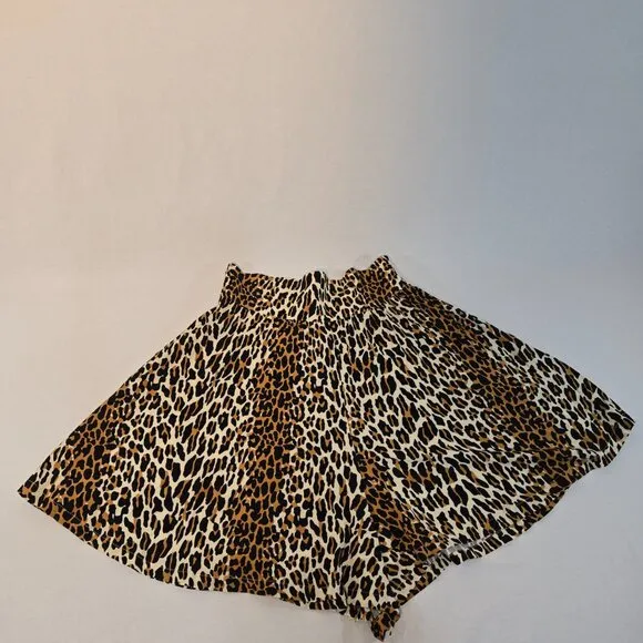 TRASHY DIVA Boho Breezy &amp; Loose High Waist Animal Print Shorts Size 6 LIKE NEW!
