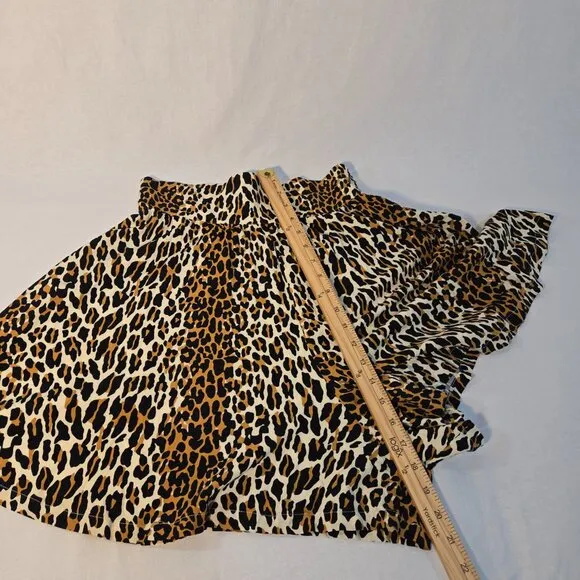 TRASHY DIVA Boho Breezy &amp; Loose High Waist Animal Print Shorts Size 6 LIKE NEW!