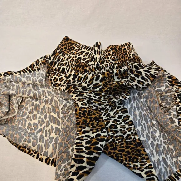 TRASHY DIVA Boho Breezy &amp; Loose High Waist Animal Print Shorts Size 6 LIKE NEW!