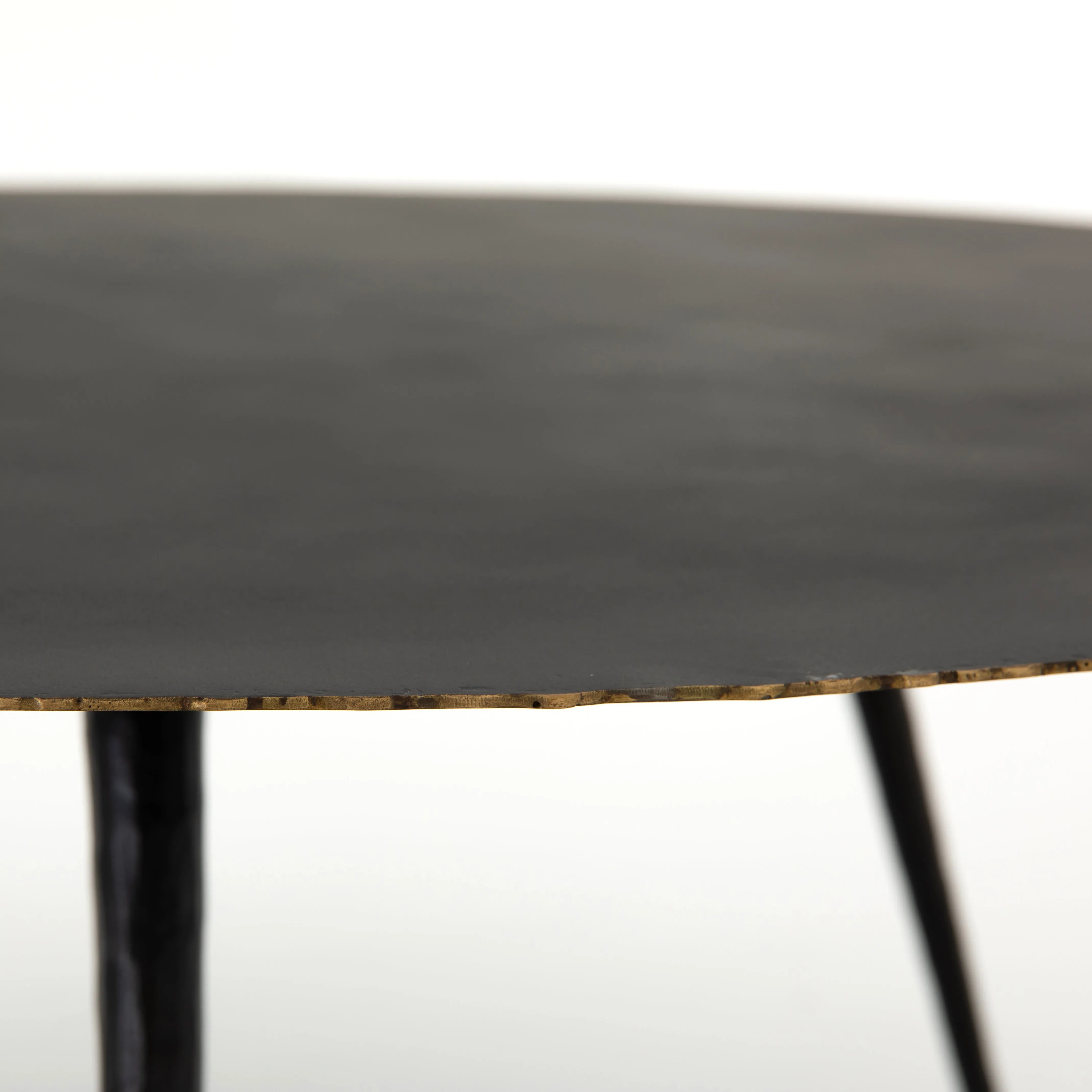 Trula Round Coffee Table, Rubbed Black